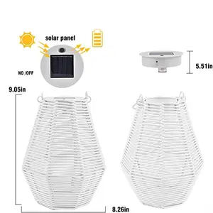 Linterna Solar de ratán para iluminación de interiores, luz Solar para Decoración de mesa y estante, venta al por mayor desde Vietnam