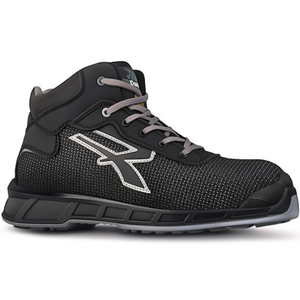 Morrison Factory Lace-up Safety Boots Size 42 W.11 Black-Grey Steel Toe Breathable <b>Mesh</b> Lining ESD - Product Image 2