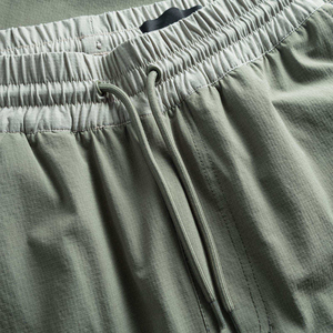 Men's Green Elastic Waist Cargo <b>Pants</b> Multiple Pockets Quick Dry Lightweight Casual Drawstring <b>Summer</b> Wear Windbreaker <b>Pants</b> - Product Image 5