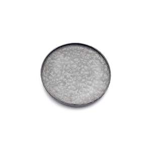 Plateau de service rond en métal galvanisé fait à la main de qualité commerciale pour la maison, la cuisine, la table à manger, passe au lave-vaisselle et au micro-ondes - Product Image 1