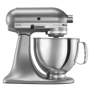 Tout nouveau 100% authentique Kitchen-Aid Contour Artisan batteur sur socle 5 pintes argent avec pièces complètes et accessoires prêts