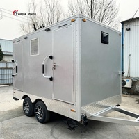 Tôle d'acier de taille personnalisée, vente directe, toilette moderne portable, remorque, toilette extérieure, toilettes publiques