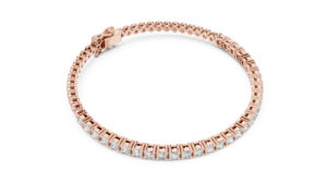 14K Yellow Gold Round Lab-Grown Diamond Bridal <b>Bracelet</b> for Women Luxury Certified Wedding Anniversary Gift Elegant - Product Image 6