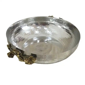 Bol de service en métal de forme ronde bol de service de collations d'aspect de qualité supérieure pour la maison et le mariage bols de service de table - Product Image 3