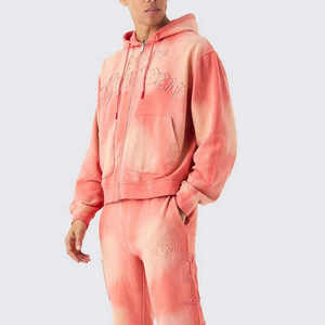 เสื้อวอร์มผู้ชายซักด้วยกรดแขนยาวทรงสลิมฟิตมีฮู้ดสไตล์ใหม่เป็นมิตรกับสิ่งแวดล้อมสำหรับฤดูหนาวออกแบบโลโก้ได้ตามต้องการ - Product Image 3