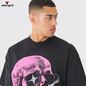 Camiseta de algodón 100% personalizada con estampado de diseño personalizado para hombre, camisa unisex de algodón 100% de alta calidad con estampado holgado - Product Image 5