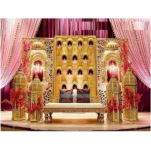 Decoración de Escenario de Boda con Temática Marroquí, el Mejor Tema de Jharokha para Walima, Decoración de Escenario Elegante para Bodas Musulmanas en EE. UU. y Reino Unido - Product Image 1