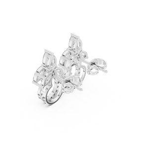 Diseño DE CORONA DE LUJO 925 Plata Hip Hop Joyería de moda Iced Out Moissanite Pendientes de diamantes Listo para enviar - Product Image 4