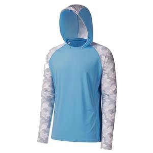 Premium quality wholesale customizable full sleeve <b>hooded</b> full sleeve <b>shirt</b> for men fishing wear top for men - Product Image 5