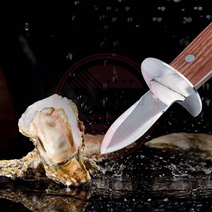 Couteau à huîtres ouvre-fruits de mer fait main avec manche en bois | couteau à huîtres à lame fixe de qualité supérieure utilisé quotidiennement - Product Image 6