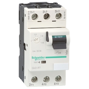 Interruttore Magnetotermico SCHNEIDER ELECTRIC TeSys GV2 3P 0.25-0.4 A con Terminali a Vite per Motore GV2RT03 - Product Image 1