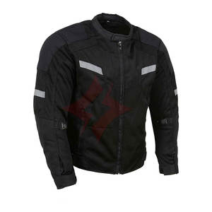 Chaqueta de Motociclista Unisex, Equipo de Protección para Motociclistas, Chaqueta de Motocicleta Negra para Todas las Estaciones, Malla Acolchada Transpirable y Protectora - Product Image 1