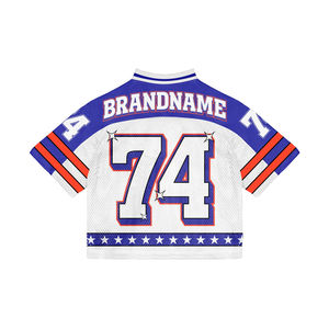 Camiseta de fútbol americano Custmton Mesh Soccer y camiseta de fútbol americano con panel y doble capa de malla - Product Image 6