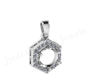 Haute qualité 925 en argent Sterling 8mm Zircon lunette Semi-monté cadeau de mariage pendentif personnalisé femmes bijoux trouver composant - Product Image 6