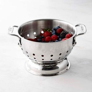 Colador Compacto de Aluminio que Ahorra Espacio, con Mango de Acero Inoxidable para Cocinas Pequeñas, Lavador Ecológico de Frutas, Verduras y Pasta - Product Image 6
