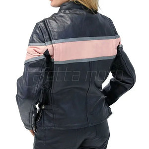 Chaqueta de Cuero para Motocicleta Hecha a Medida, Chaqueta de Cuero para Motocicleta para Mujer para Uso en Exteriores, MOQ Bajo - Product Image 3