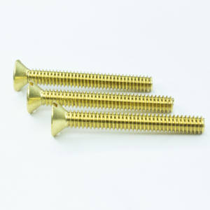 Tornillo de cabeza plana de cobre ranurado personalizado de latón #6-32x2 \ "ISO 7380, color verdadero 48H para paneles de electrodomésticos - Product Image 6