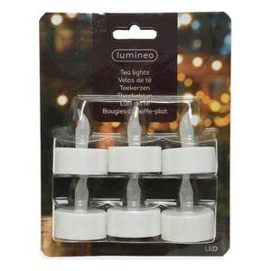 Juego de 6 Velas LED Tea Light Bianco Caldo 482264 Iluminación Decorativa - Product Image 1