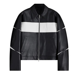 Chaqueta de motorista de cuero Vintage para hombre de diseño personalizado soporte de alta calidad invierno cálido transpirable a prueba de viento High Street Fashion - Product Image 3