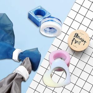 Silicon Resin Moulds Hexagon Square Round Love Shape <b>Epoxy</b> Resin Napkin Ring Add a Stylish Touch to Your Dining <b>Table</b> - Product Image 1