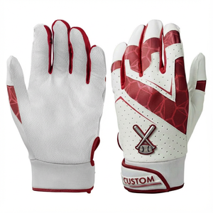 Gants de frappe de baseball personnalisés de performance, prix de gros, paume en cuir, antidérapant, respirant, gants de frappe de softball - Product Image 1
