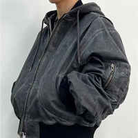 Büyük Beden Erkek Kışlık Yünlü Fermuarlı Oversize Kapüşonlu Sweatshirtler Özelleştirilmiş Logo Baskılı İşlemeli Nefes Alabilen Kırışmaz
