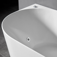 Nouvelle tendance Baignoire de massage spa moderne en acrylique Baignoire à jupe autoportante Baignoires plongeantes froides à remous avec LED Utilisation dans les hôtels