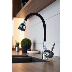 Buse d'aérateur de robinet en silicone noir à tête pivotante pour économie d'eau - Product Image 4