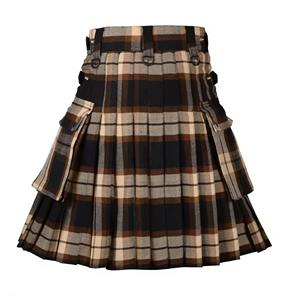 Kilt écossais moderne utilitaire pour homme, de haute qualité, personnalisable en tissu et couleur, avec poches, accessoires de kilt sur mesure, vente en gros - Product Image 1