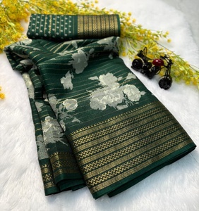 Premium gorget JARI saree Original saree seulement même boder Pure gorget soie avec jari partout saree jequrd boder - Product Image 4