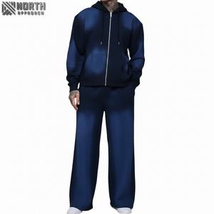 Nueva llegada de alta calidad Venta caliente algodón ácido lavado chándal hombres último estilo Casual ácido lavado chándal para hombres y mujeres - Product Image 1