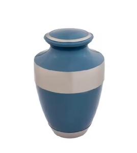 Cremation <b>urns</b> strong metal, silver finished and designer, long-lasting quality ashes holding <b>jars</b> in customized sizes - Product Image 5