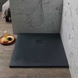 Plato de Ducha de Resina Antracita Milan 90x90 H2.5cm, Conjuntos de Baño - Product Image 1