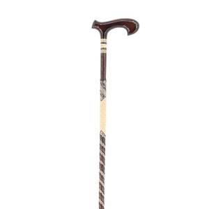 Canne en bois naturel pour la marche écologique, équilibre, finition lisse, support pour personnes âgées, usage quotidien - Product Image 2