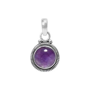Handcrafted 925 Sterling Silver Amethyst Pendant Vintage <b>Boho</b> Jewelry for Women February Birthstone Gemstone Charm for <b>Necklaces</b> - Product Image 1