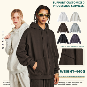 Sweat à capuche au look vintage pour hommes surdimensionné tricoté style décontracté pour l'hiver fournisseur de gros avec service OEM - Product Image 2