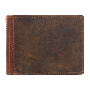 Best Price <b>Mens</b> <b>Wallet</b> Open Closure Type with Chain and Embroidery Decoration Pure Leather Card Holder for Gents - Product Image 2