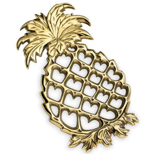 Salvamanteles de Metal con símbolo de prosperidad dorado de lujo moderno Protector de mesa decorativo dorado elegante para cocina y comedor hogar - Product Image 5