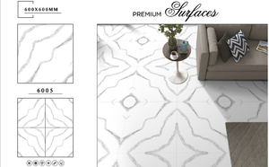 Azulejos de Cerámica Brillante y Mate de Primera Calidad al por Mayor, 600x600 mm, Azulejos de Porcelana Blancos y Negros para Piso, 8 mm de Grosor, <0.5% de Humedad - Product Image 5