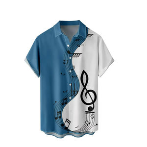 100% algodón, camiseta para hombre, ajuste holgado, camisas hawaianas personalizadas Premium impresas para hombre, impresiones digitales vibrantes ligeras - Product Image 6