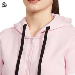 เสื้อฮู้ดซิปของผู้หญิงผ้าฝ้าย100% วัสดุระบายอากาศดีไซน์ใหม่ - Product Image 5