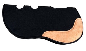 Feutre de laine de selle occidentale avec patch en cuir produits équestres de style américain tissu en daim de forme cantoure - Product Image 3