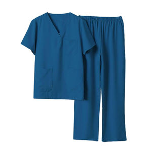 2025 personnalisé vente chaude femmes gommage médical uniforme respirant col en v à manches courtes infirmière hôpital vêtements lavable été - Product Image 6