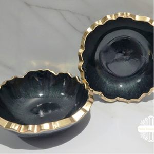 Plat de service de luxe en résine indienne polie, fait main, pour fêtes, écologique, compatible lave-vaisselle, vaisselle personnalisable, fabriqué en Inde - Product Image 5