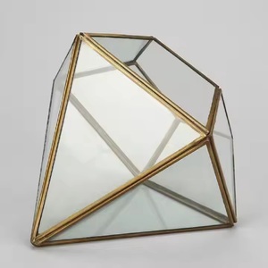 Rectangle Vintage Style Glass Brass <b>Ring</b> <b>Box</b> Hand Crafted High Quality Material Personalized Design Engraved Top Selling Bulk - Product Image 2