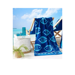 Serviette de plage de qualité supérieure, écologique, à séchage rapide, brodée, en coton 100%, douce et absorbante, surdimensionnée, en forme de coquillages coralliens, pour cabane au bord de la piscine - Product Image 6