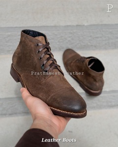 รองเท้าบูทเชลซีหนังหุ้มข้อสูงใส่สบายพื้นในหนังพื้นรองเท้าด้านนอกเป็นหนังรองเท้าบูทสไตล์ฤดูหนาวทุกวัน - Product Image 3