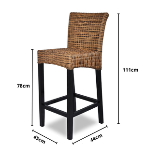 Taburete de Bar de madera alto de silla de ratán antiguo de gran oferta del fabricante para uso de muebles comerciales - Product Image 2