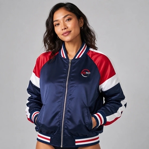 Chaqueta Bomber de Invierno Personalizable para Mujer, Suministro Directo de Fábrica, Acolchada, Transpirable, con Forro de Nailon y Tela Satinada - Product Image 1