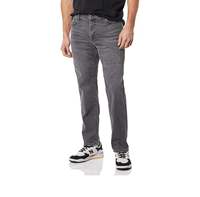 Jeans pour hommes tendance, coupe droite, style urbain, en denim tricoté extensible, tissu adouci, taille mi-haute élastique, coloré, vente en gros